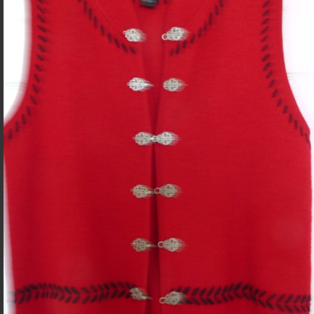 Sweater vest 100% wool, Red, Size XL